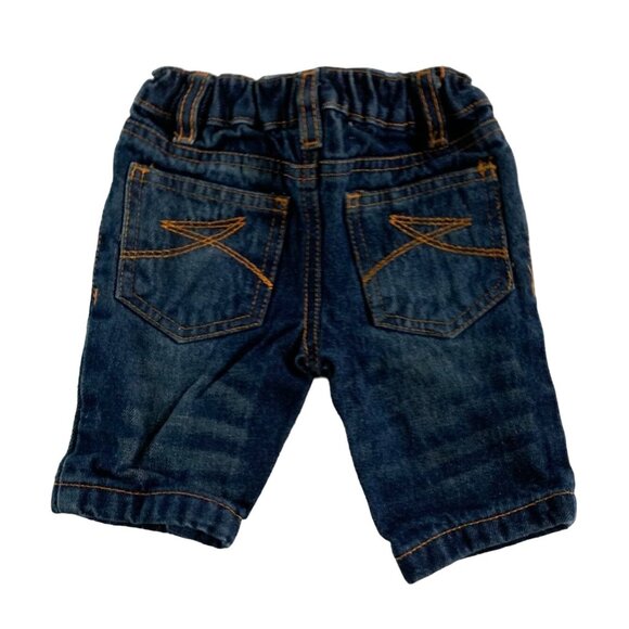 French Toast Infant Baby Size 3 Months Blue Jean Denim Snap up Legs - Picture 2 of 3